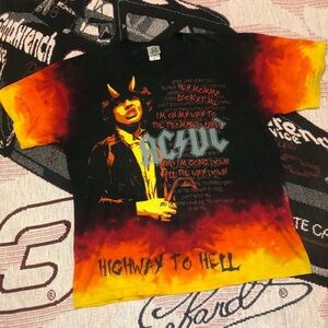 Liquid Blue AC/DC Highway to Hell Tie-Dye Tee
